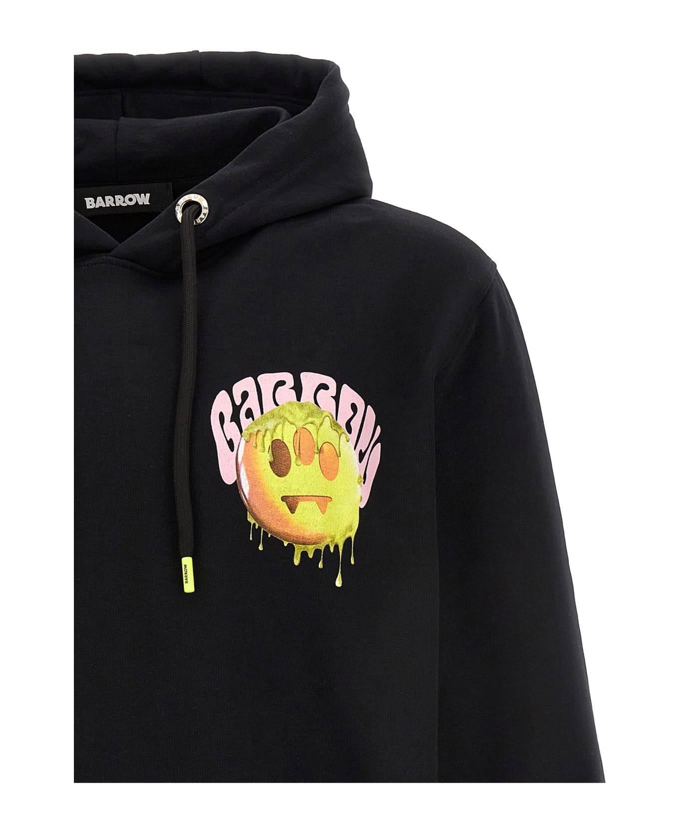 Barrow Black Hoodie With Front And Back Graphic Print - Black