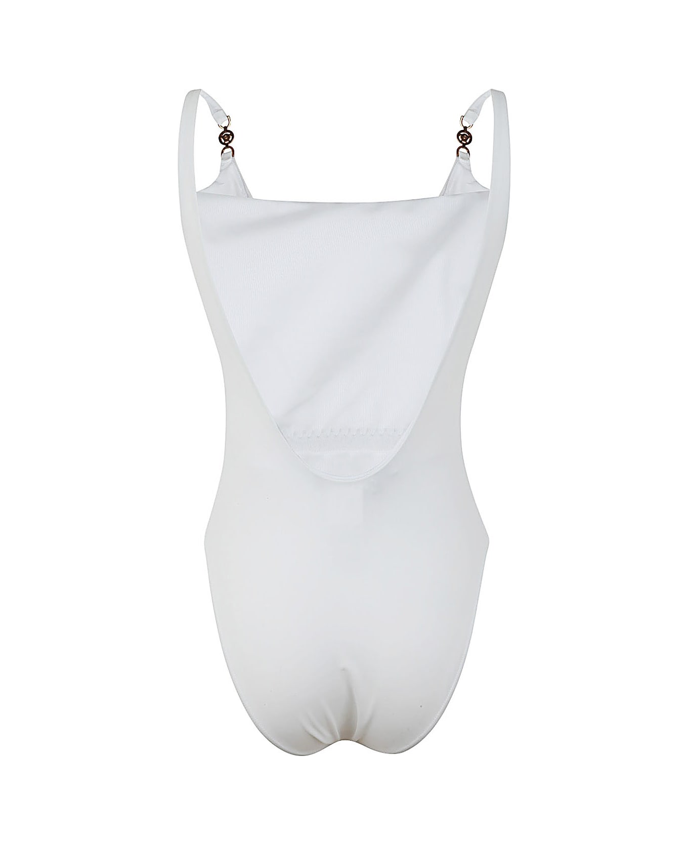 Versace Swim One-piece Lycra Vita Recycled Greek Chain - White