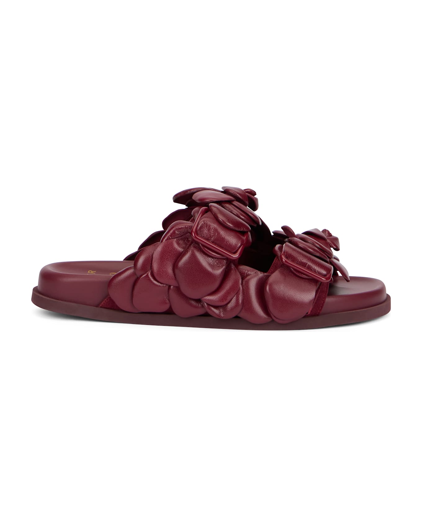 Valentino Garavani Leather Slides - Burgundy