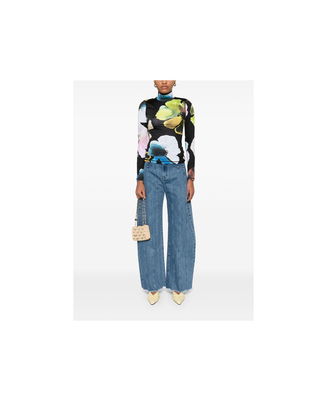 Stine Goya Sweater - BLACK/GREEN