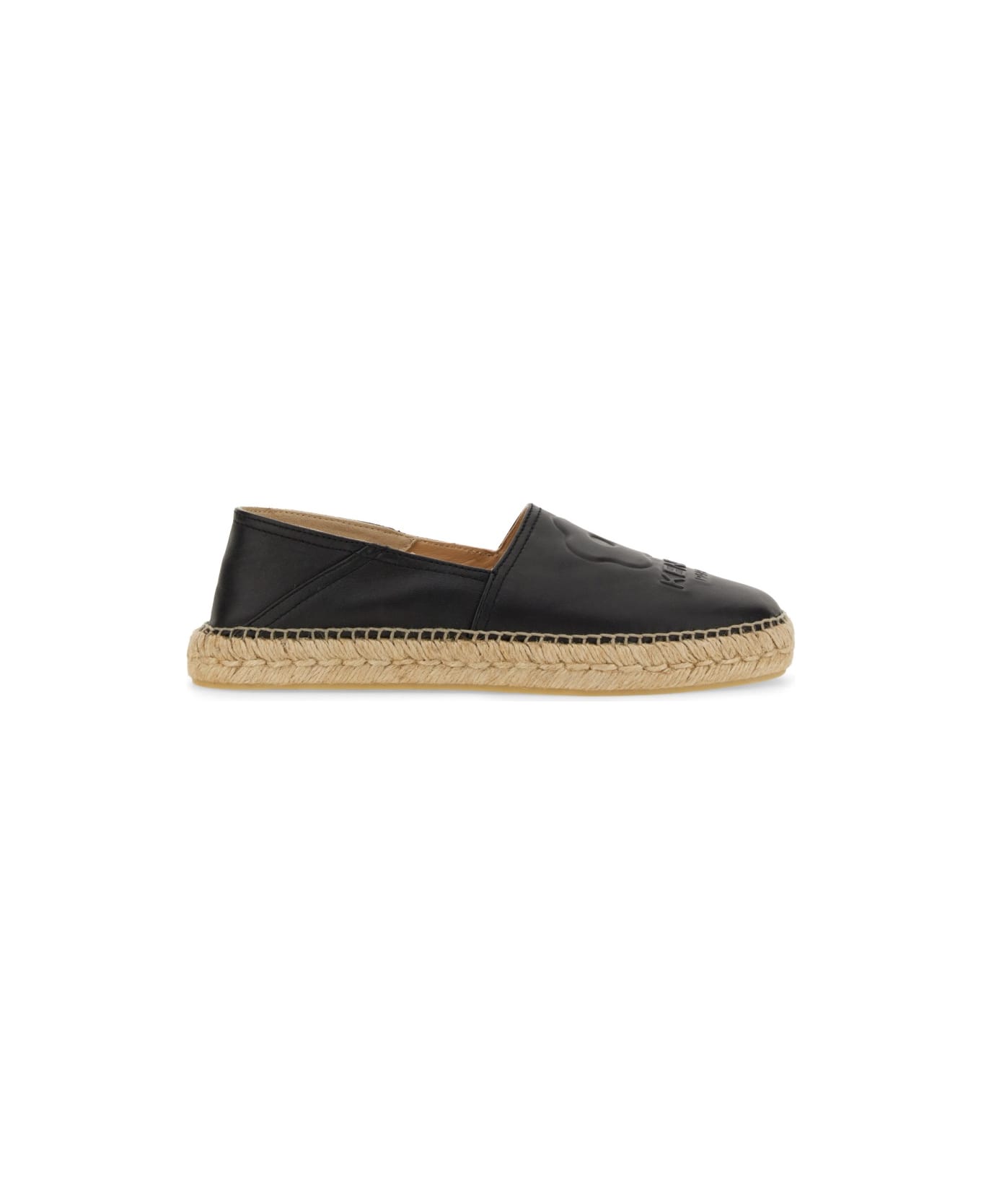 Kenzo Espadrille With Logo - BLACK フラットシューズ