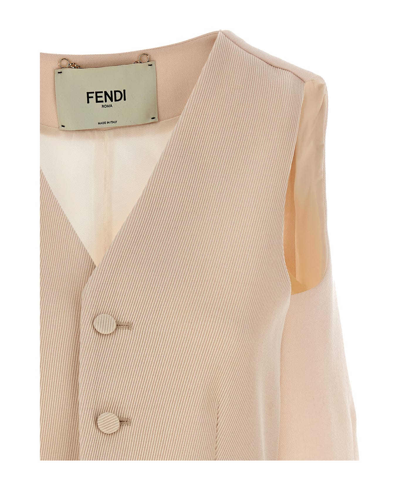 Fendi Cut Out Deconstructed Vest - A Penelope Milk ベスト