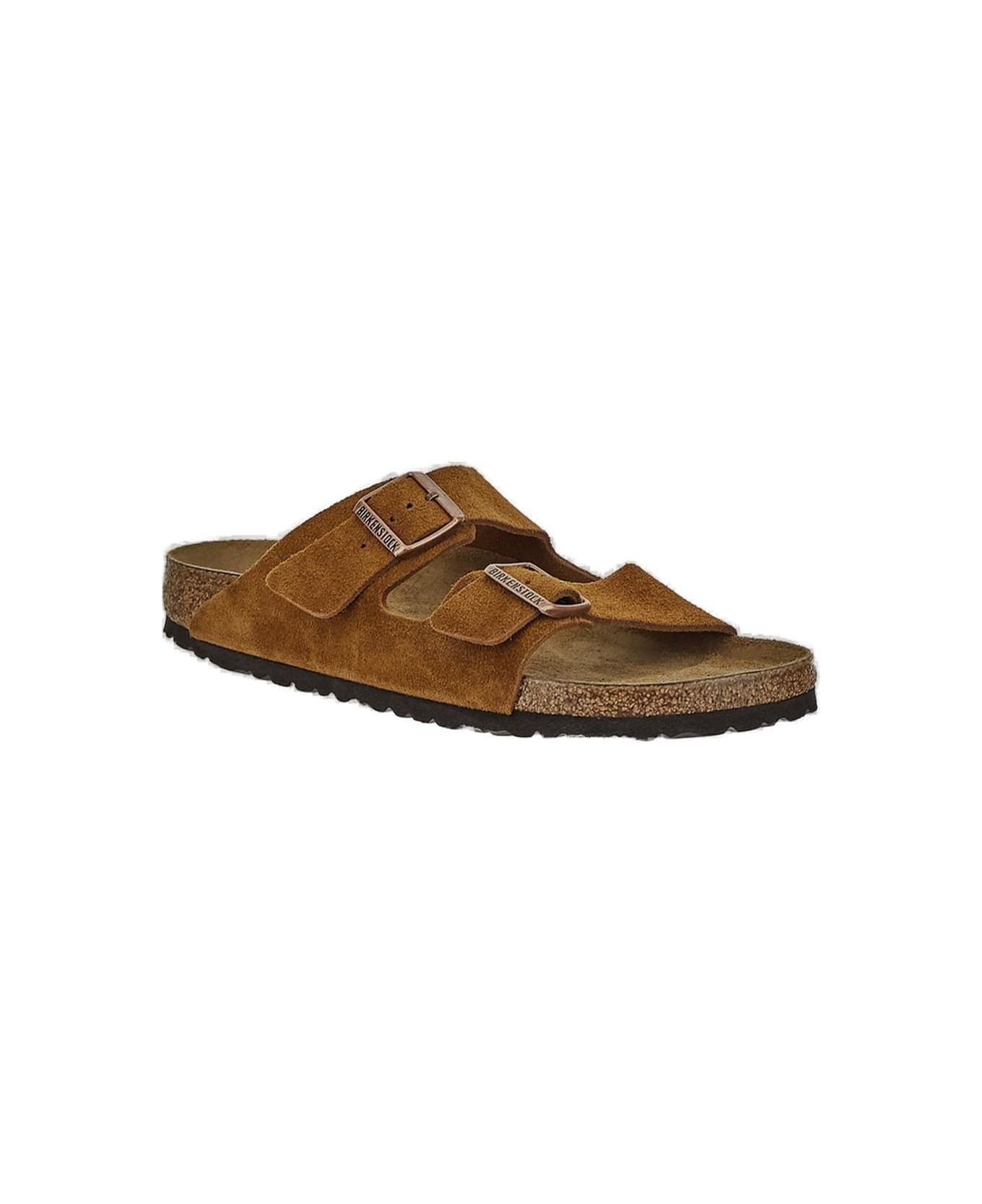 Birkenstock Buckle Detailed Slip-on Sandals - Marrone