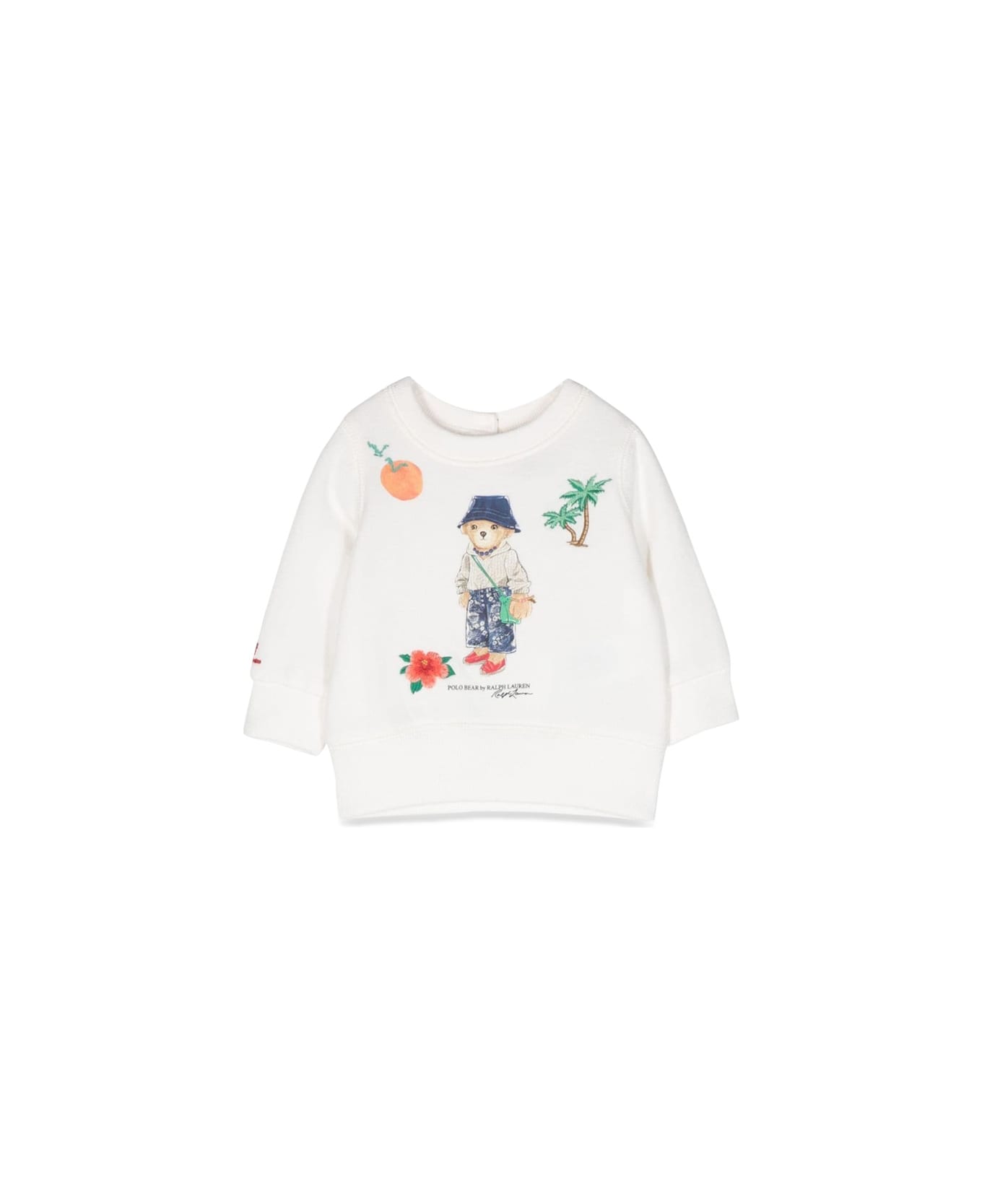 Polo Ralph Lauren Bear Crewneck Sweatshirt - WHITE ニットウェア＆スウェットシャツ