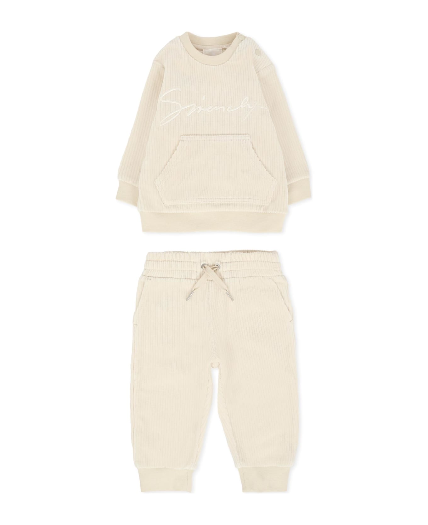 Givenchy Ivory Suit For Babykids With Logo - Ivory