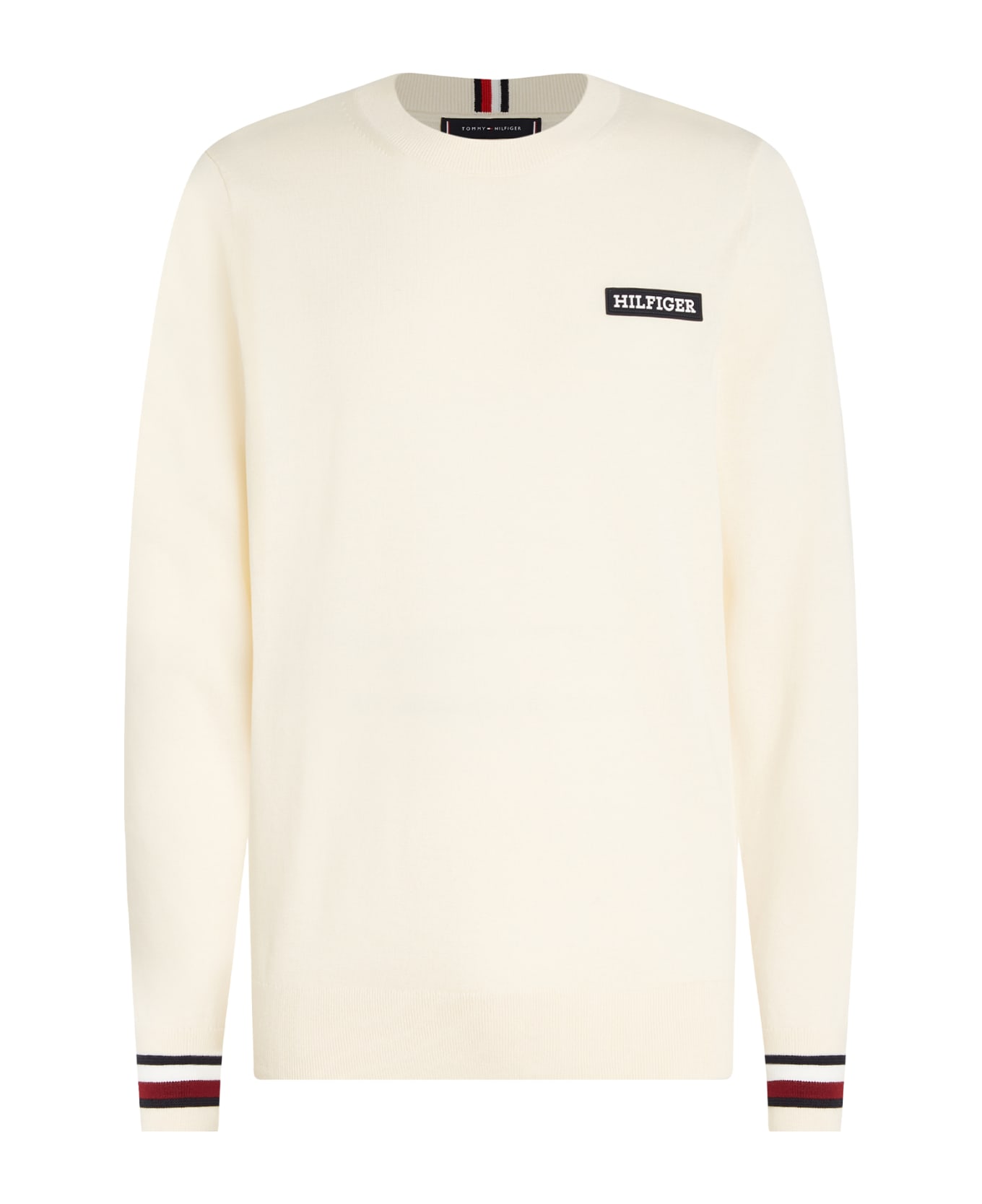 Tommy Hilfiger Global Stripe Pullover With Logo - CALICO フリース