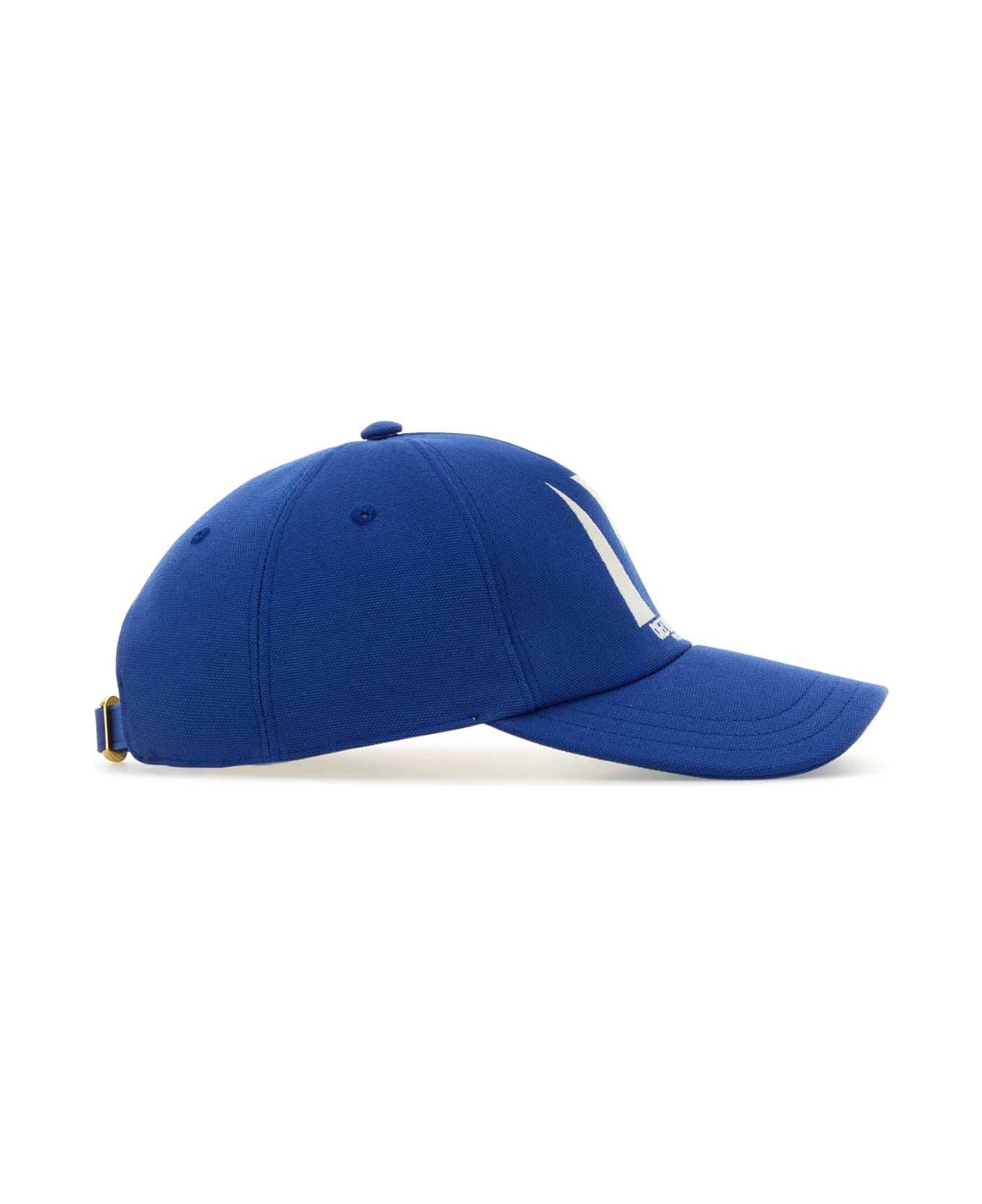 キャップ VALENTINO GARAVANI BASEBALL CAP Valentino Garavani Electric Blue Cotton Baseball Cap 帽子