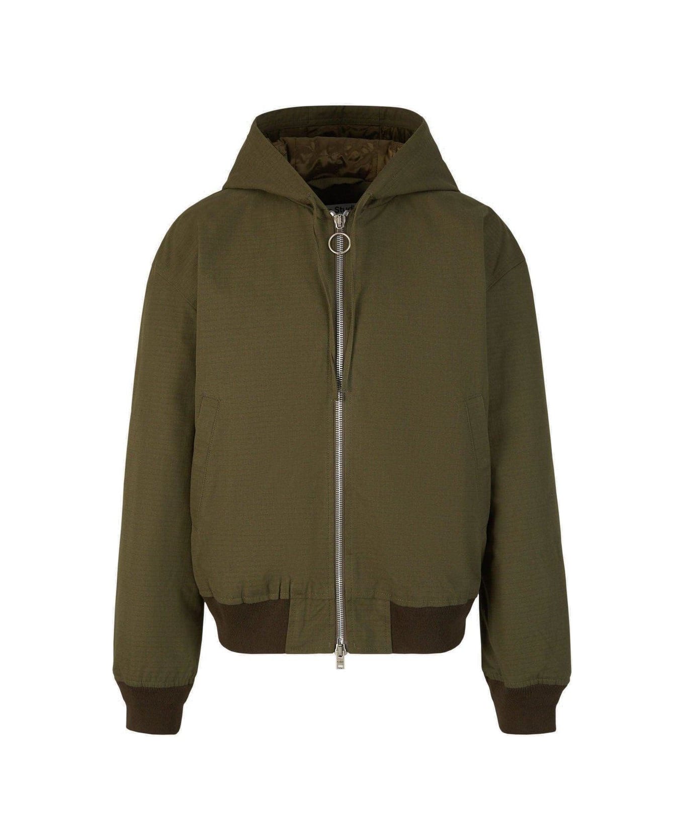Acne Studios Zip-up Hooded Jacket - Green