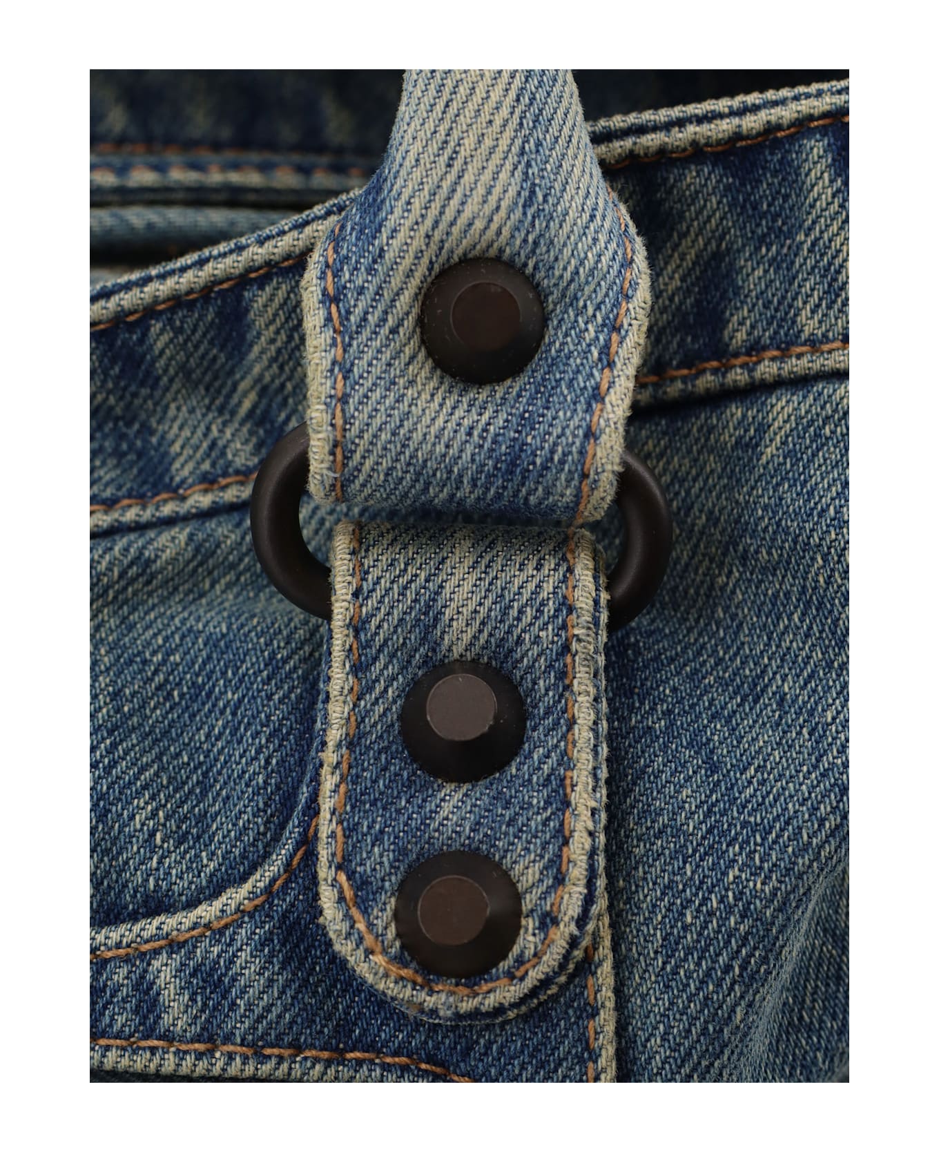 Balenciaga Le City Medium Denim Shoulder Bag - Blue
