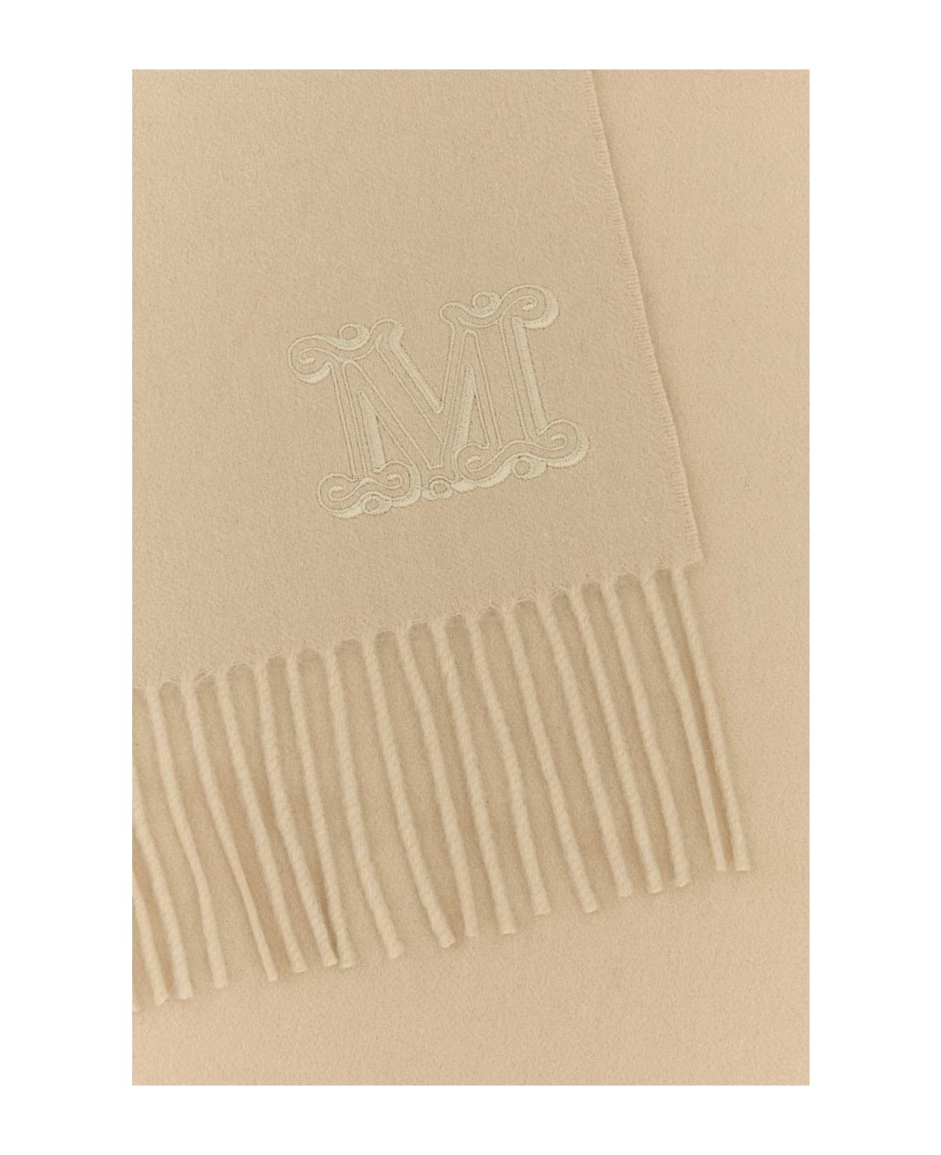 Max Mara Beige Cashmere Wsdalia Scarf - BIANCO AVORIO