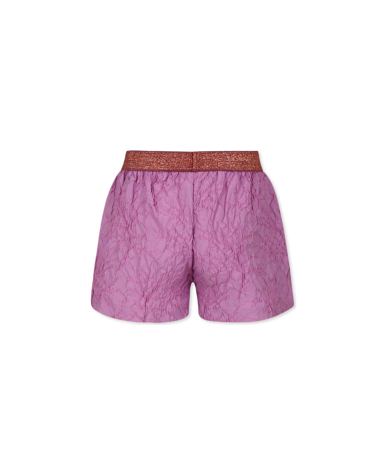Caffe' d'Orzo Purple Shorts For Girl - Violet