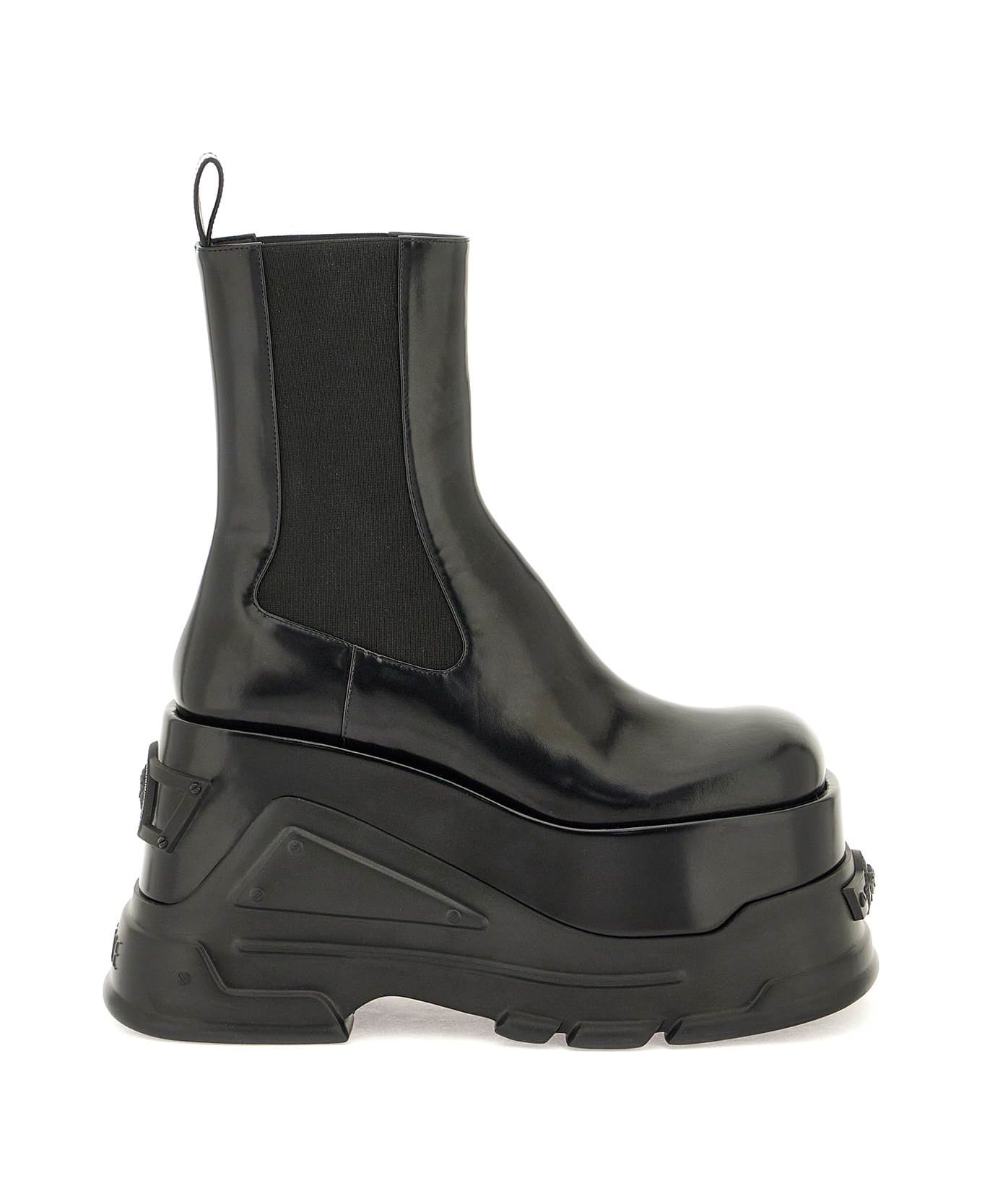 Versace Medusa Anthem Platform Boots - BLACK (Black)