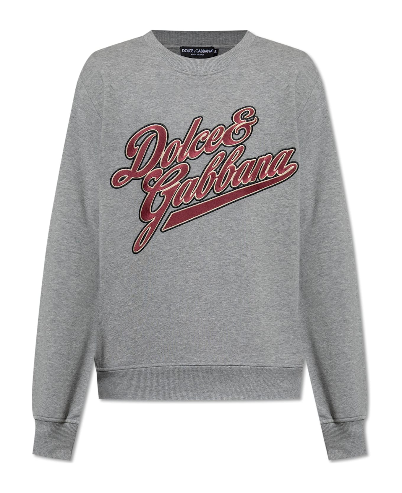 Dolce 
Gabbana Sweatshirt With Logo - Melange Grigi