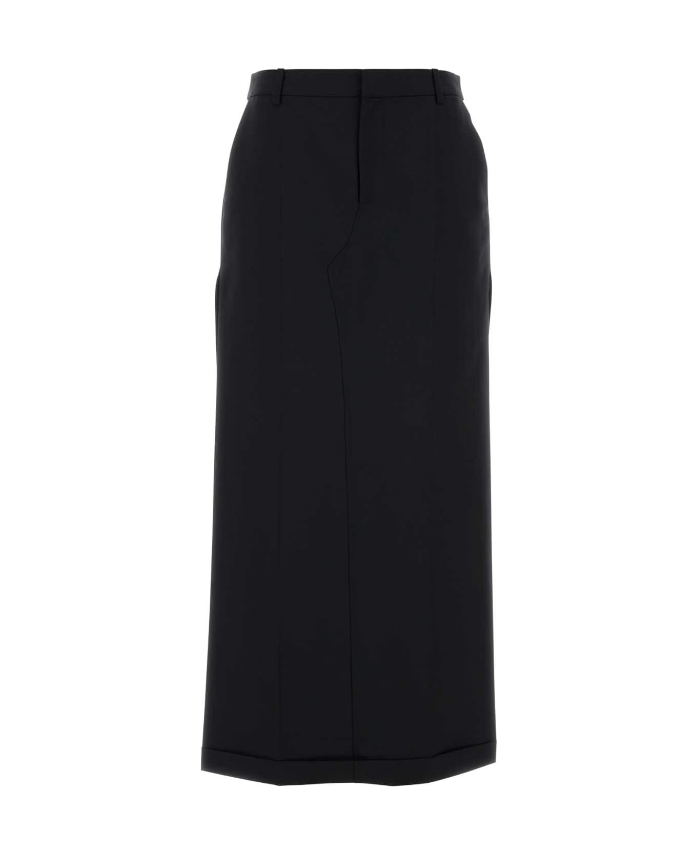 Alexander Wang Black Wool Blend Pant-skirt - BLACK