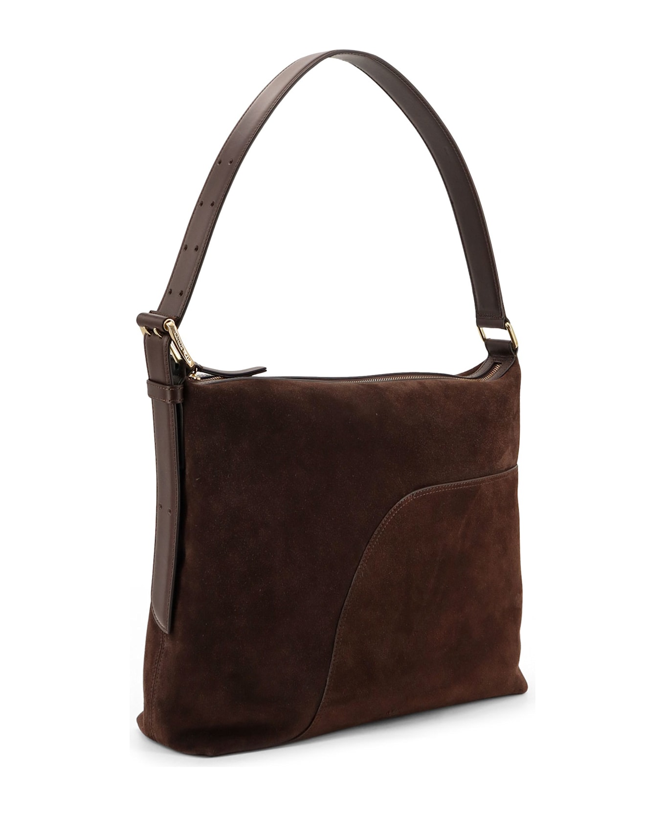 ATP Atelier Bassano Suede Shoulder Bag - WALNUT