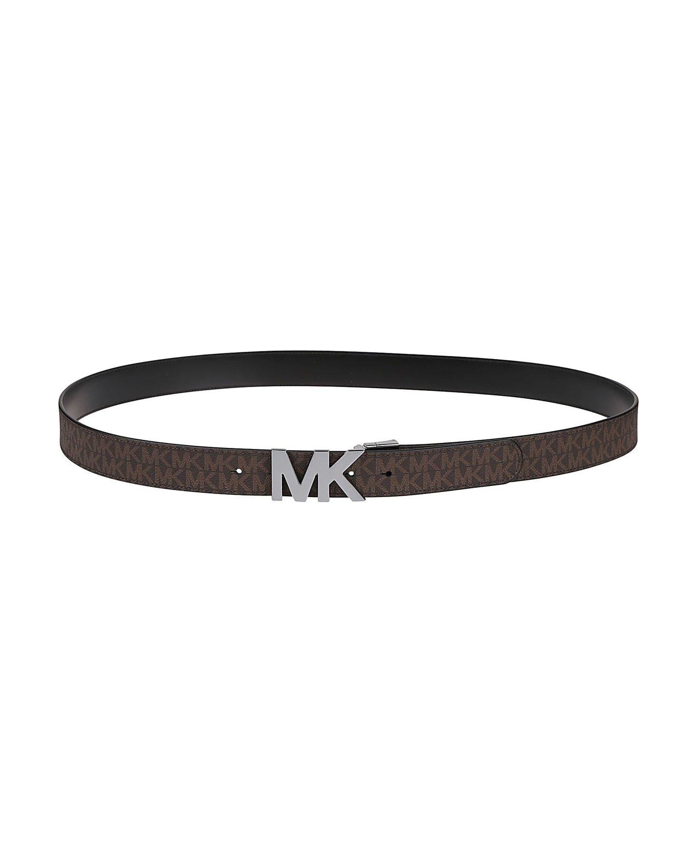 Michael Kors Logo Plaque Reversible Buckle Belt - Brown Black ベルト