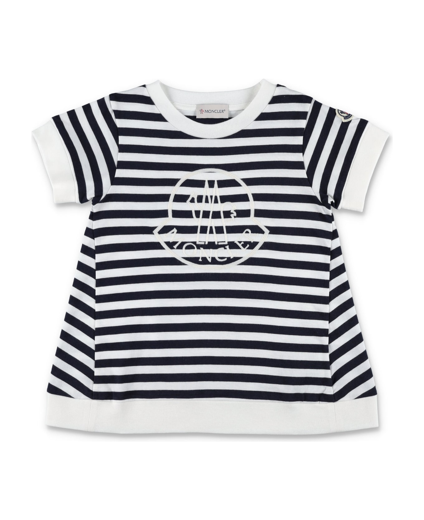 Moncler Stripes T-shirt - WHITE/BLACK