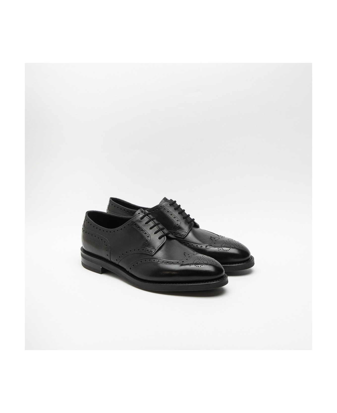 John Lobb Hayle Black Calf Derby Shoe - Nero