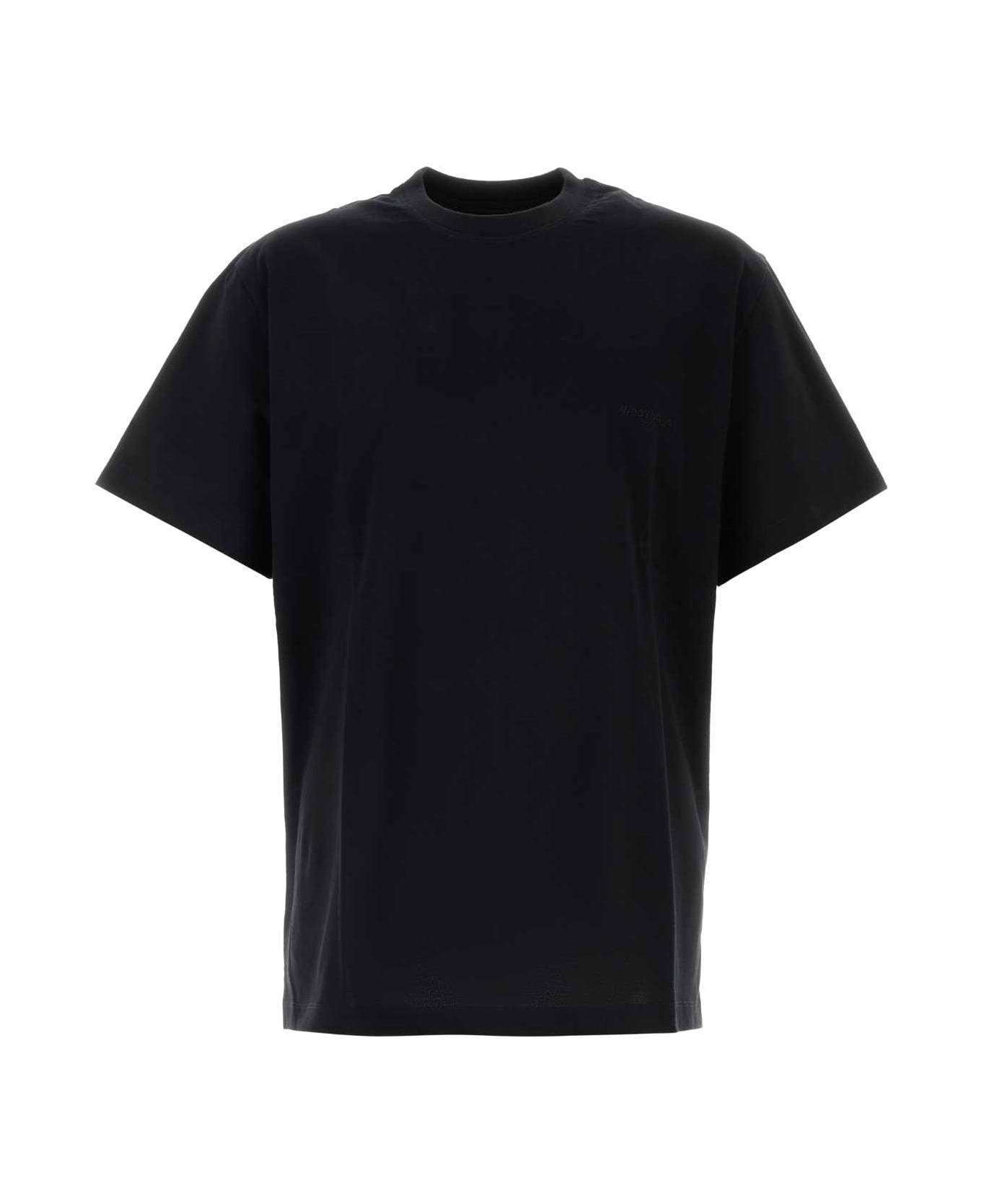 WOOYOUNGMI Black Cotton T-shirt - BLACK