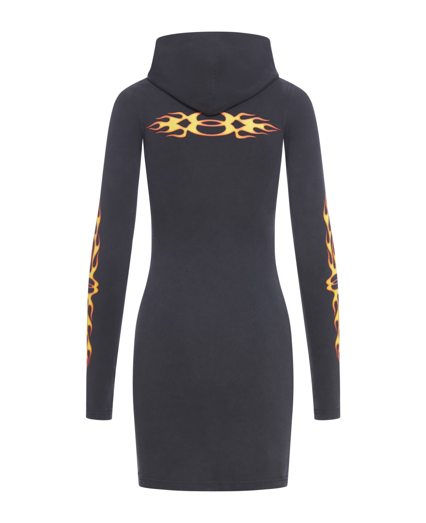 Balenciaga Hooded Dress Burning Unity Stretch Plg Jrsy - Washed Out Black ワンピース＆ドレス