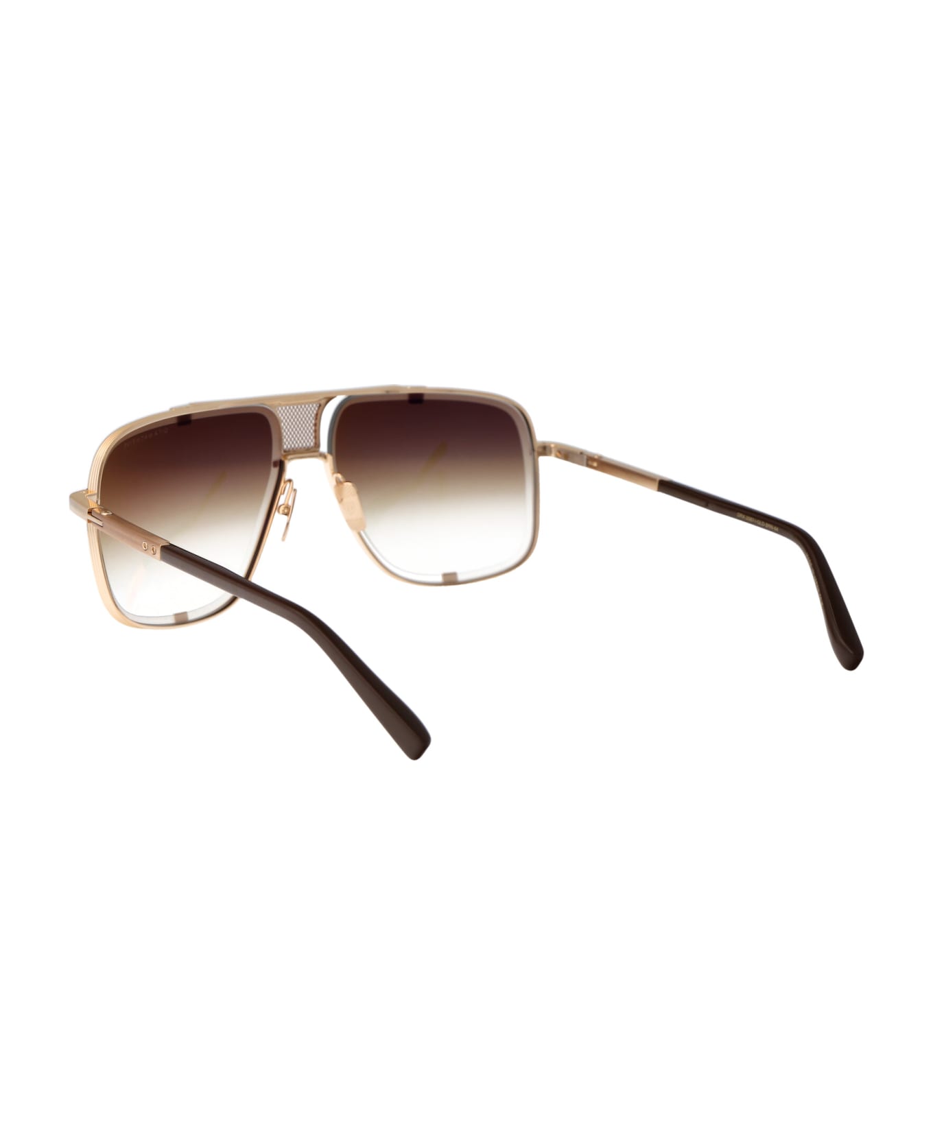 Dita Mach-five Sunglasses - Brushed White Gold - Brown w/ Brown Gradient