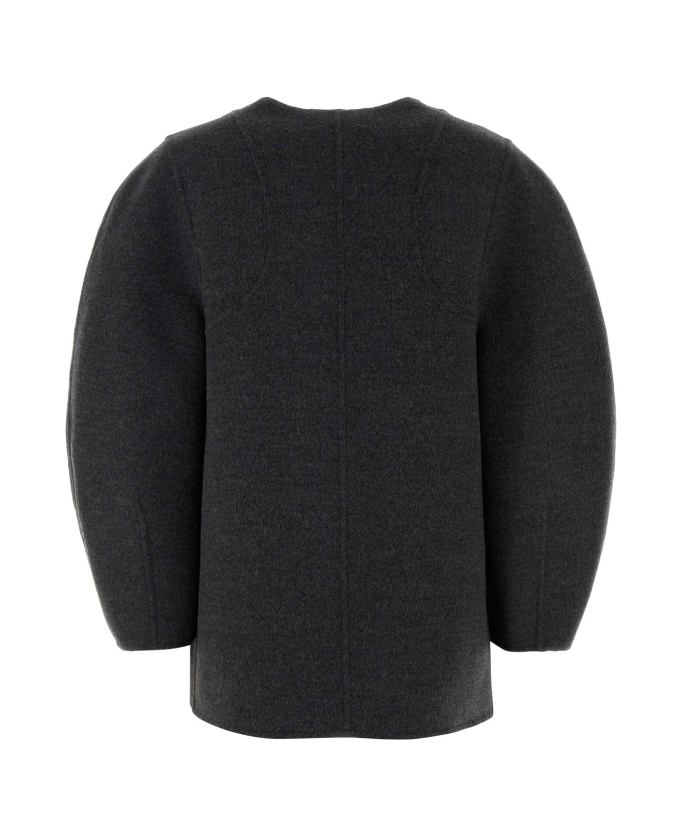 Fendi Dark Grey Wool Blend Jacket - MID GREY MELANGE