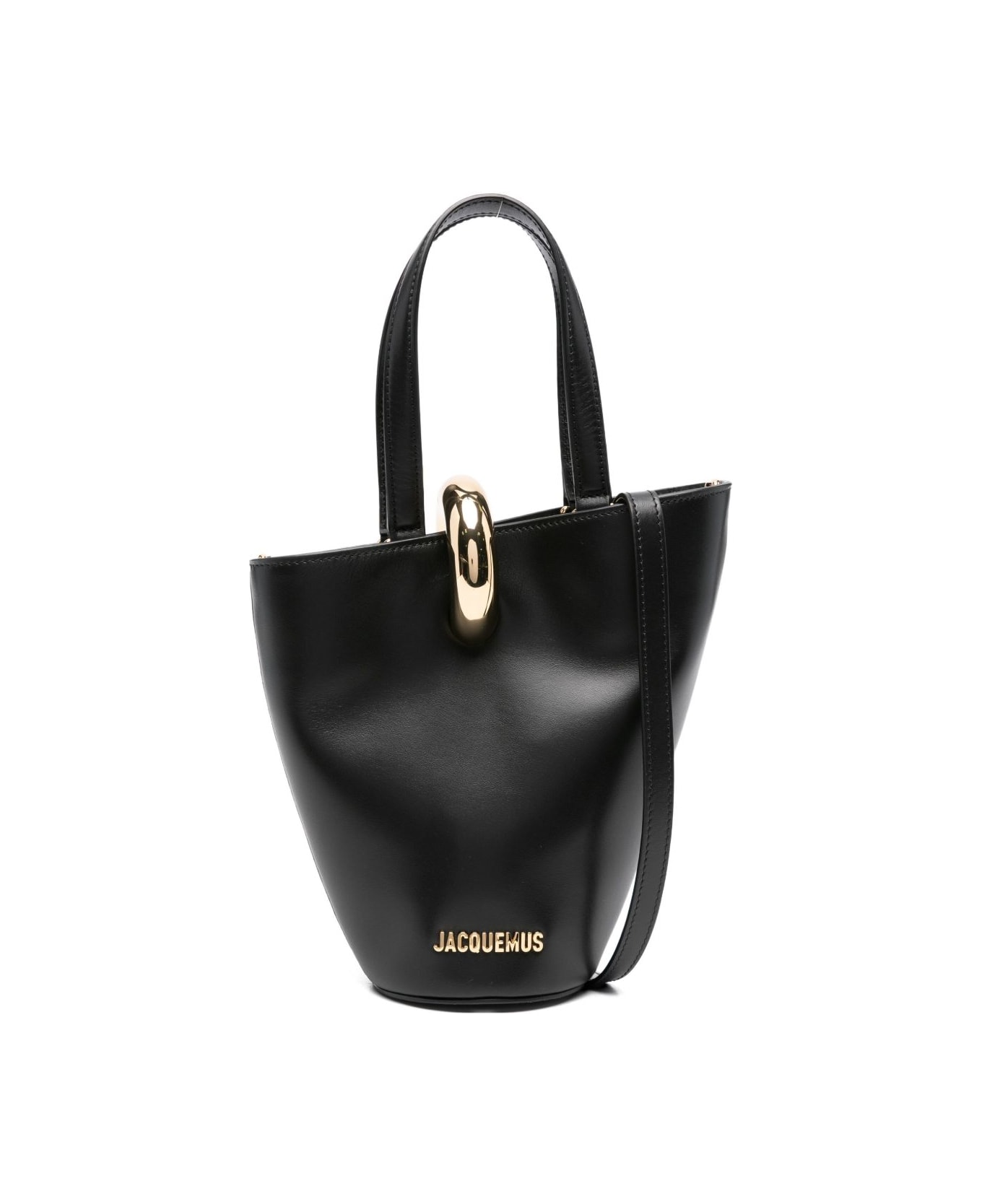 Jacquemus Le Petit Bambola Leather Bucket Bag - Black