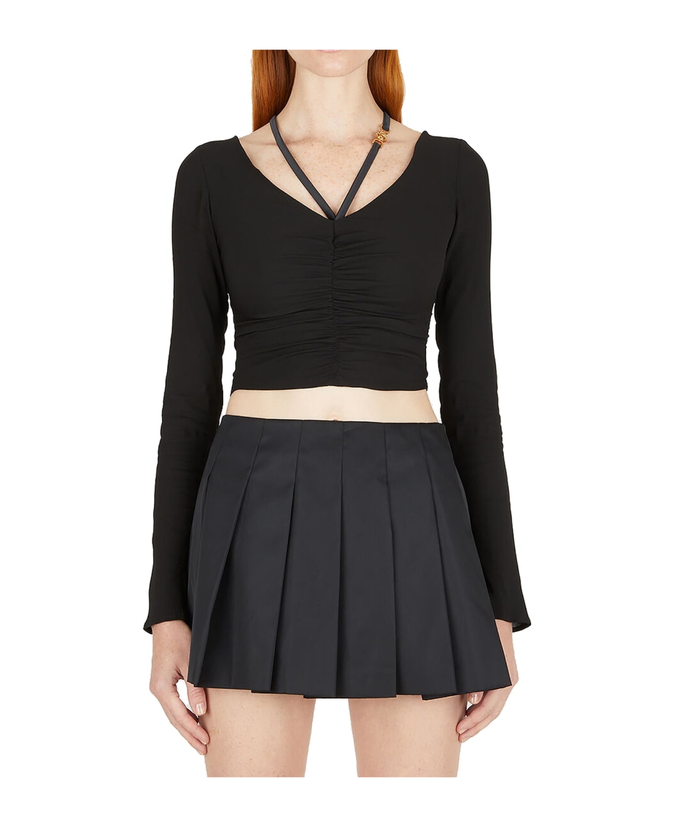 Versace Ruched Top - Black