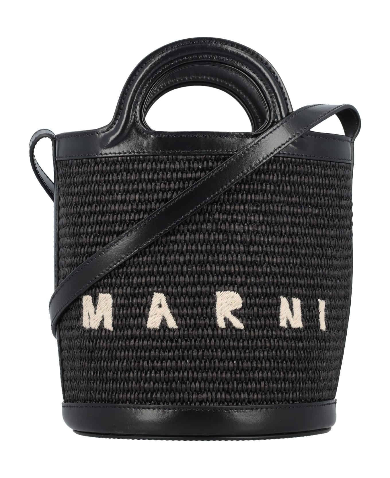 Marni Tropicalia Small Bucket Bag - BLACK