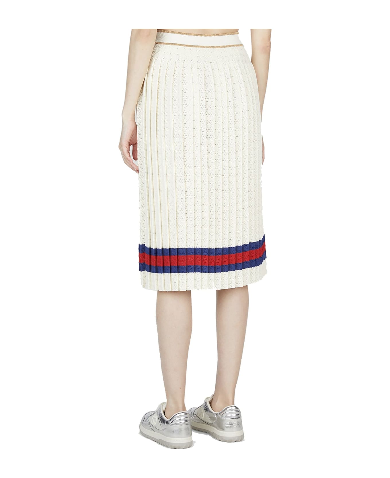 Gucci G Rhombus Knit Skirt - White