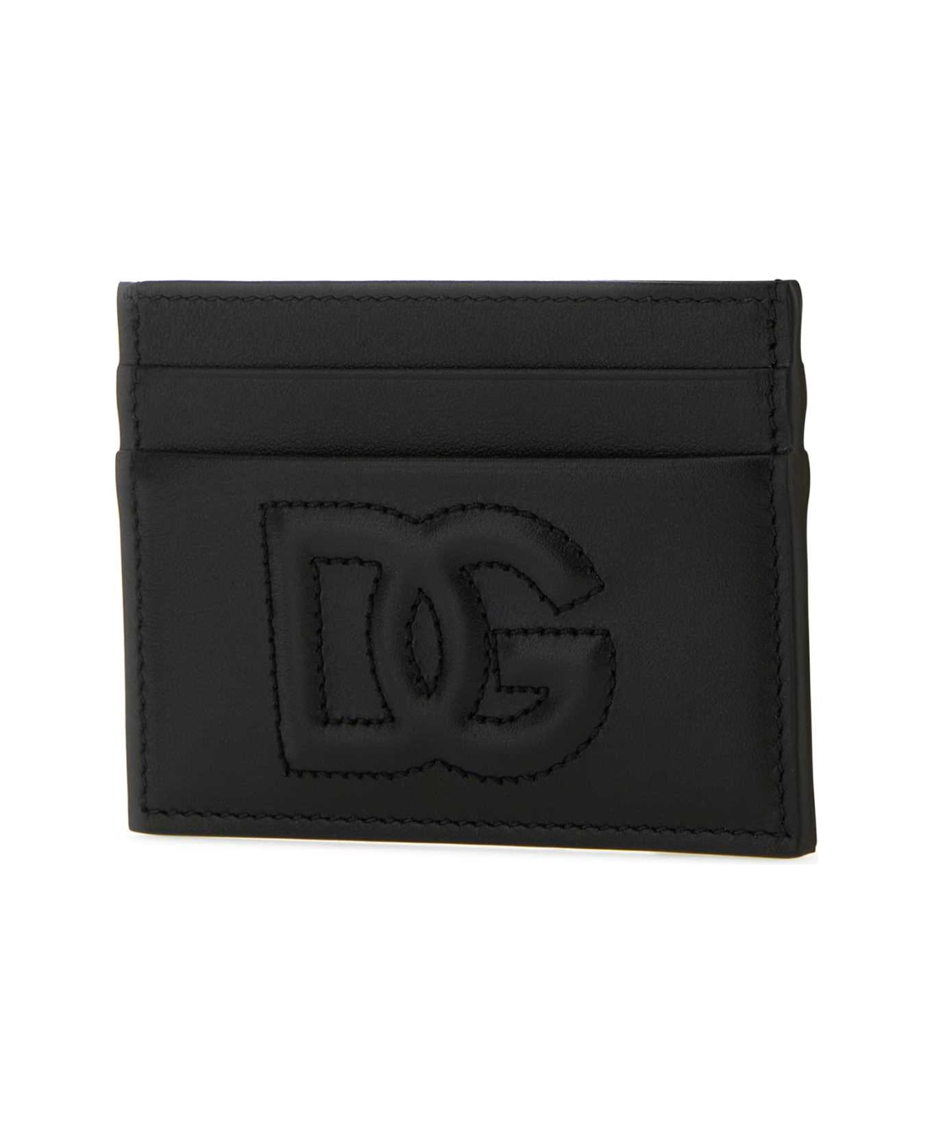 Dolce & Gabbana Black Leather Card Holder - Black