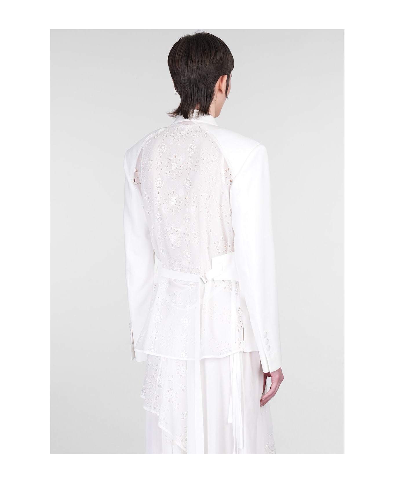 Ann Demeulemeester Susa Blazer In White Viscose - WHITE