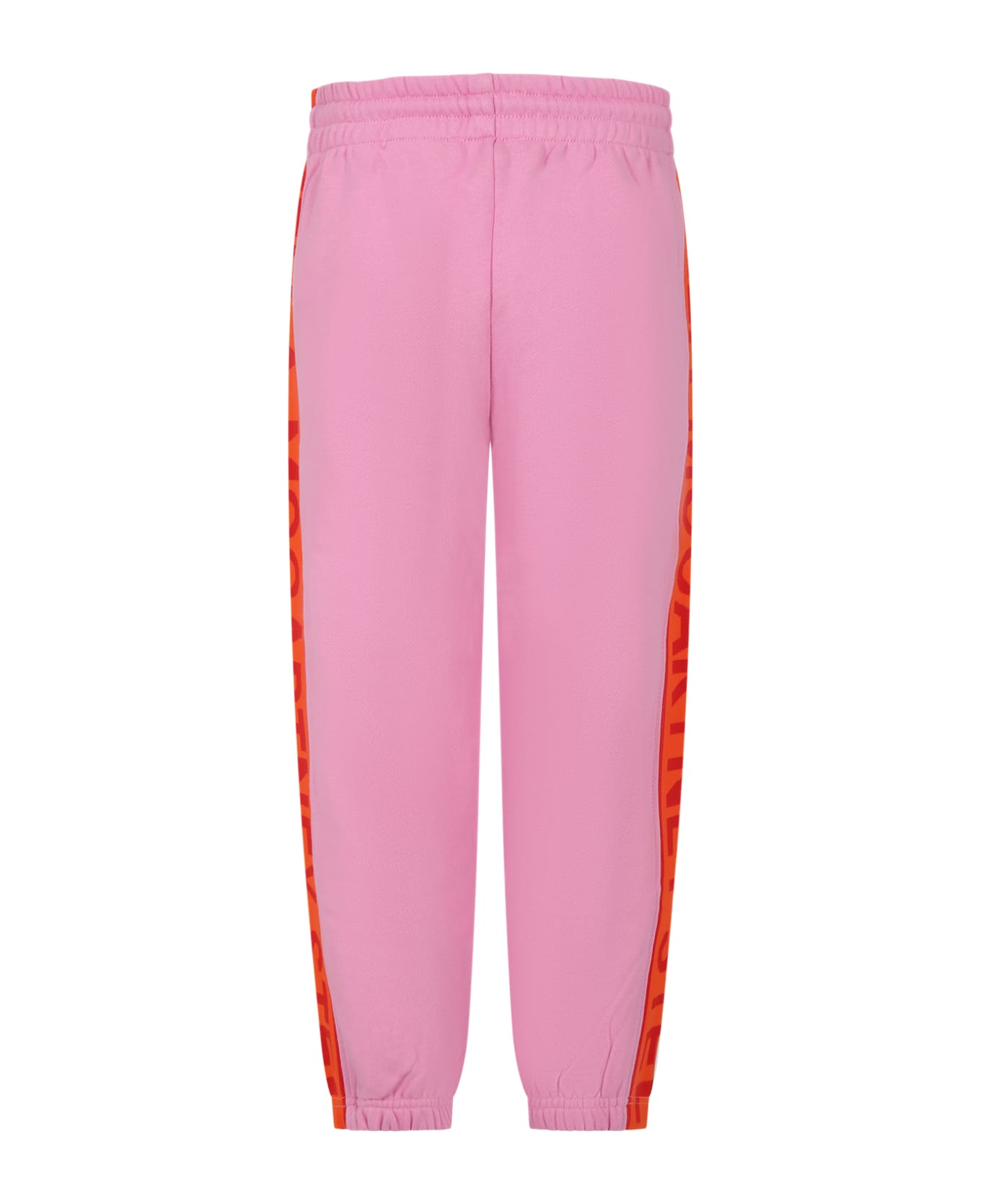 Stella McCartney Kids Pink Trousers For Girl With Logo - Pink