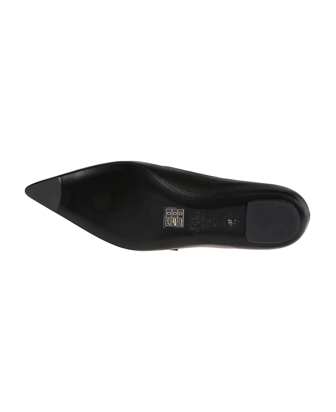 Stuart Weitzman Emilia Mary Jane Flat Ballerinas - Blk Black