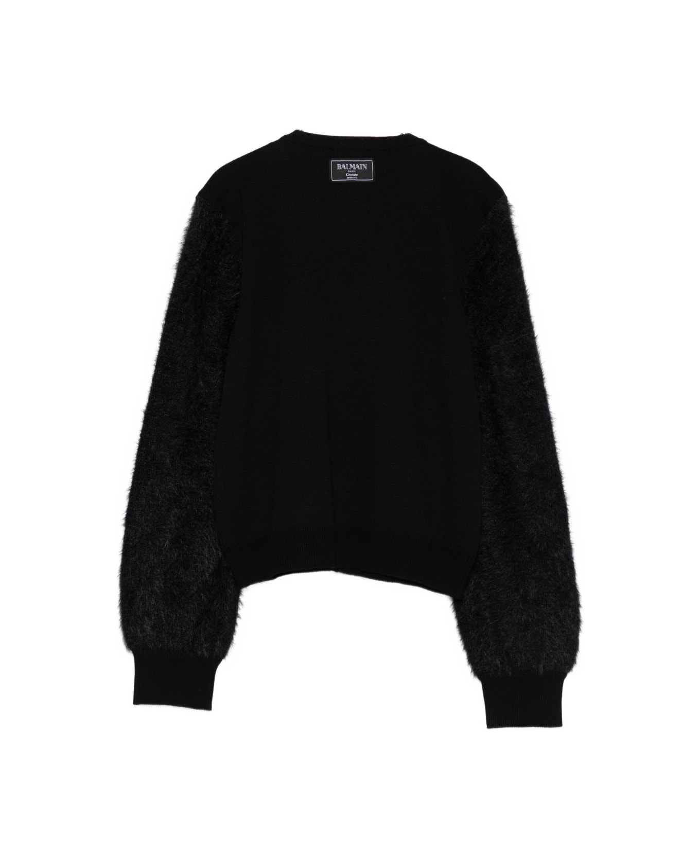 Balmain Kids Cardigan With Decoration - Black