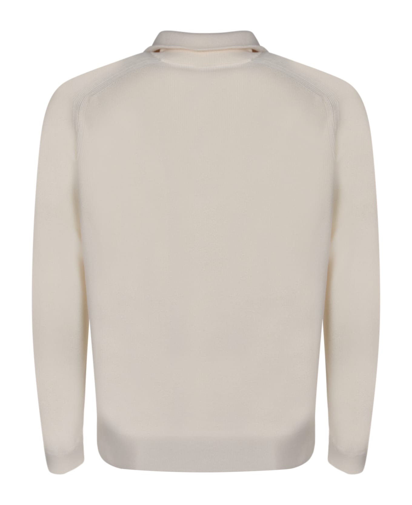 Moncler Mid-zip White Pullover - White
