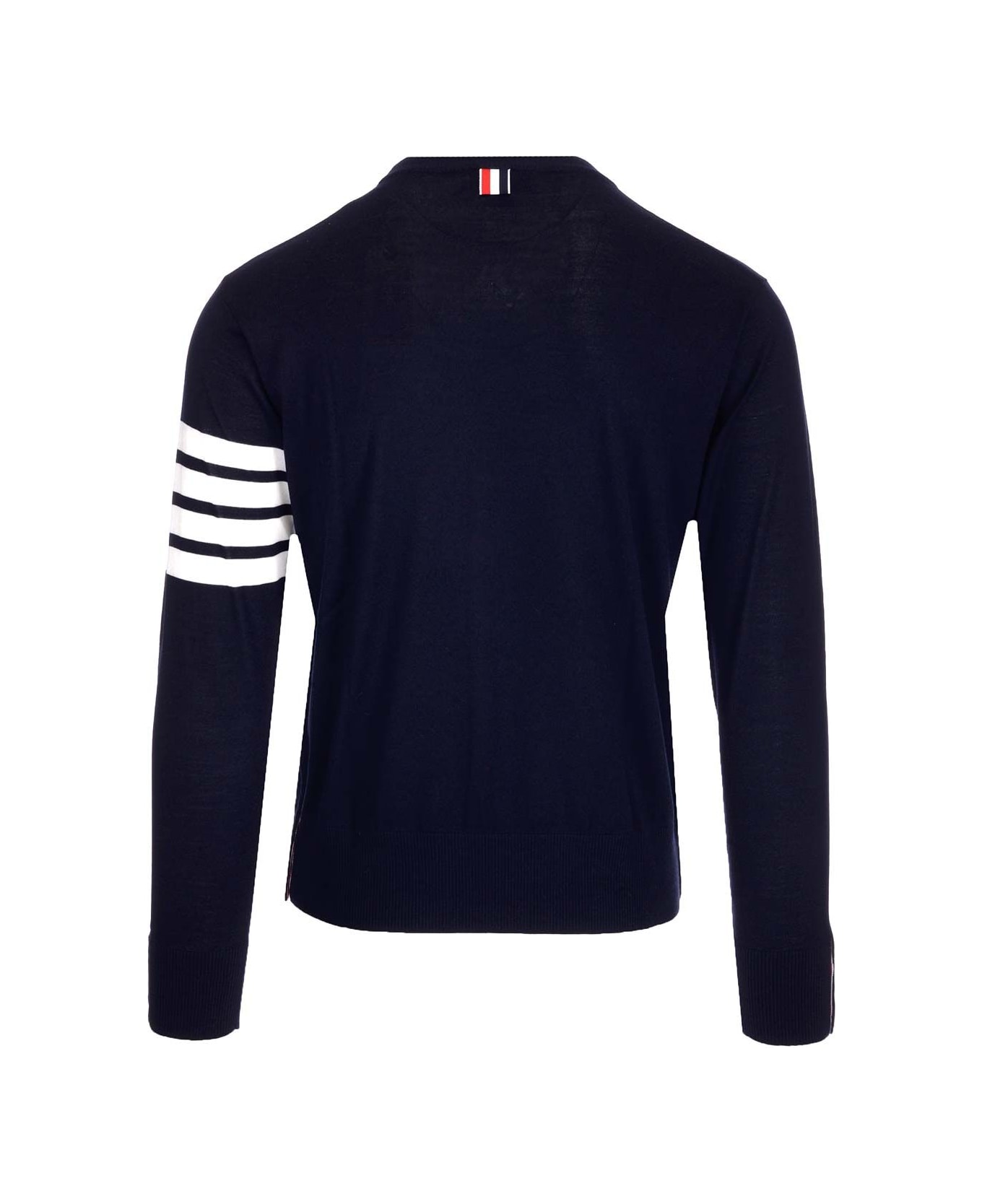 Thom Browne '4-bar' Merino Wool Sweater - navy