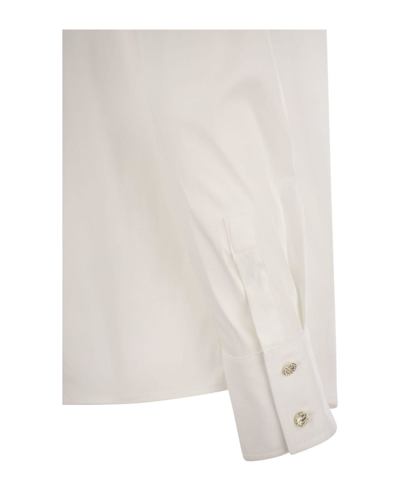 Max Mara Studio Buttoned Long-sleeved Shirt - Optical White