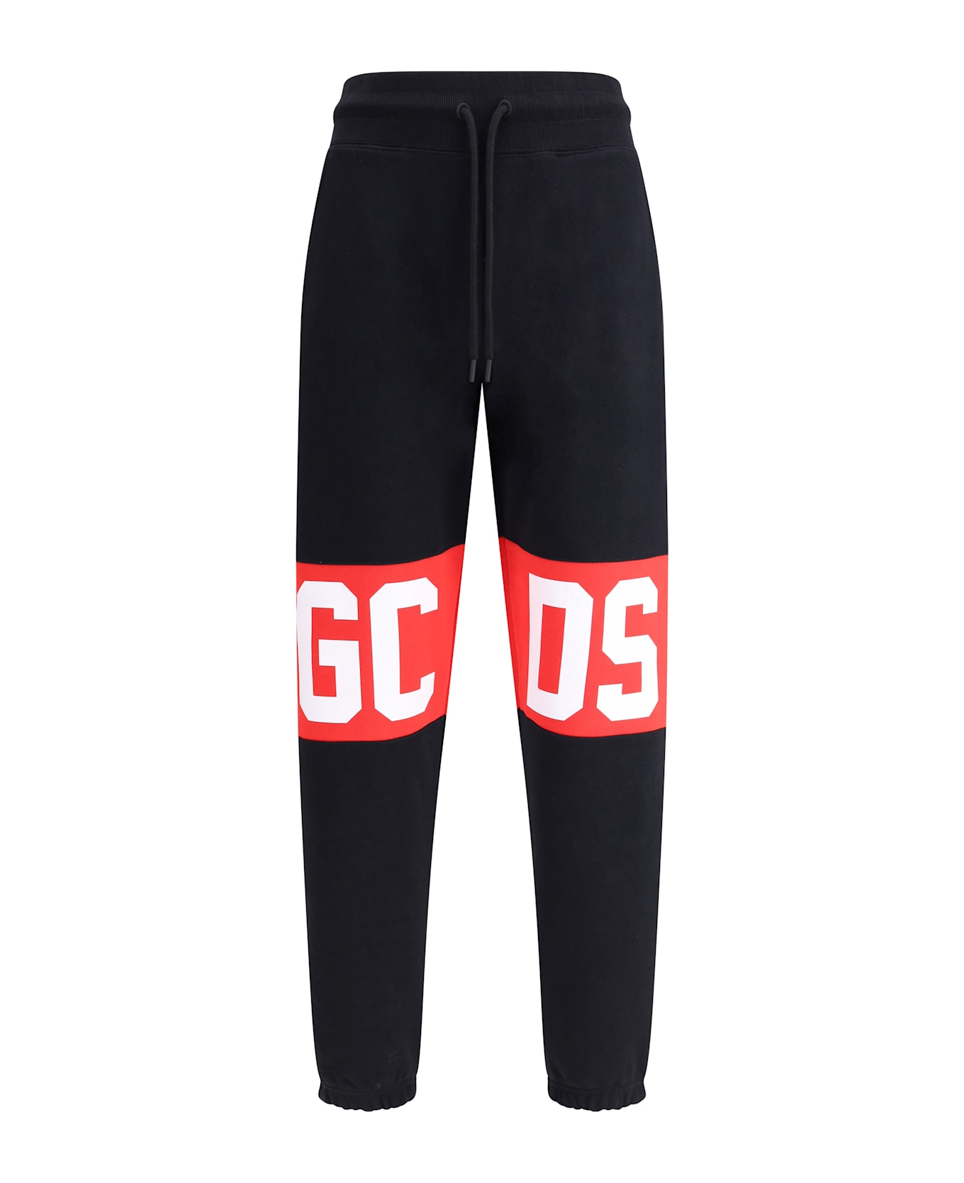 GCDS Logoed Sweatpants - BLACK/RED/WHITE