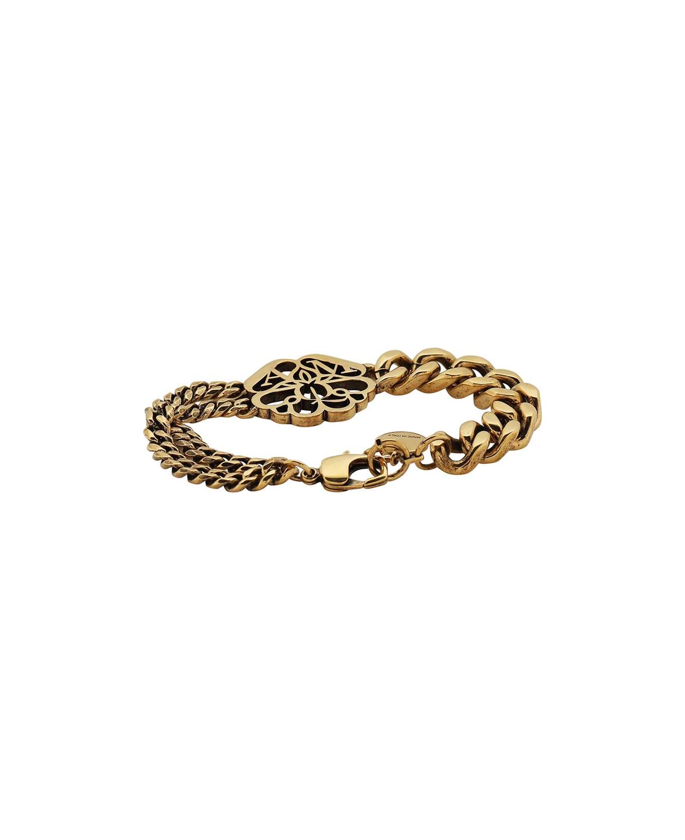Alexander McQueen Gold-toner Brass Bracelet - Gold