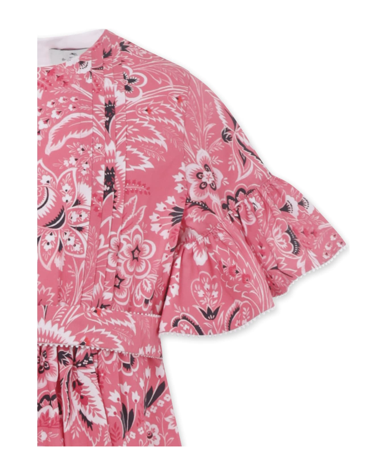 Etro Red Dress For Girl With Paisley Print - Light Blue