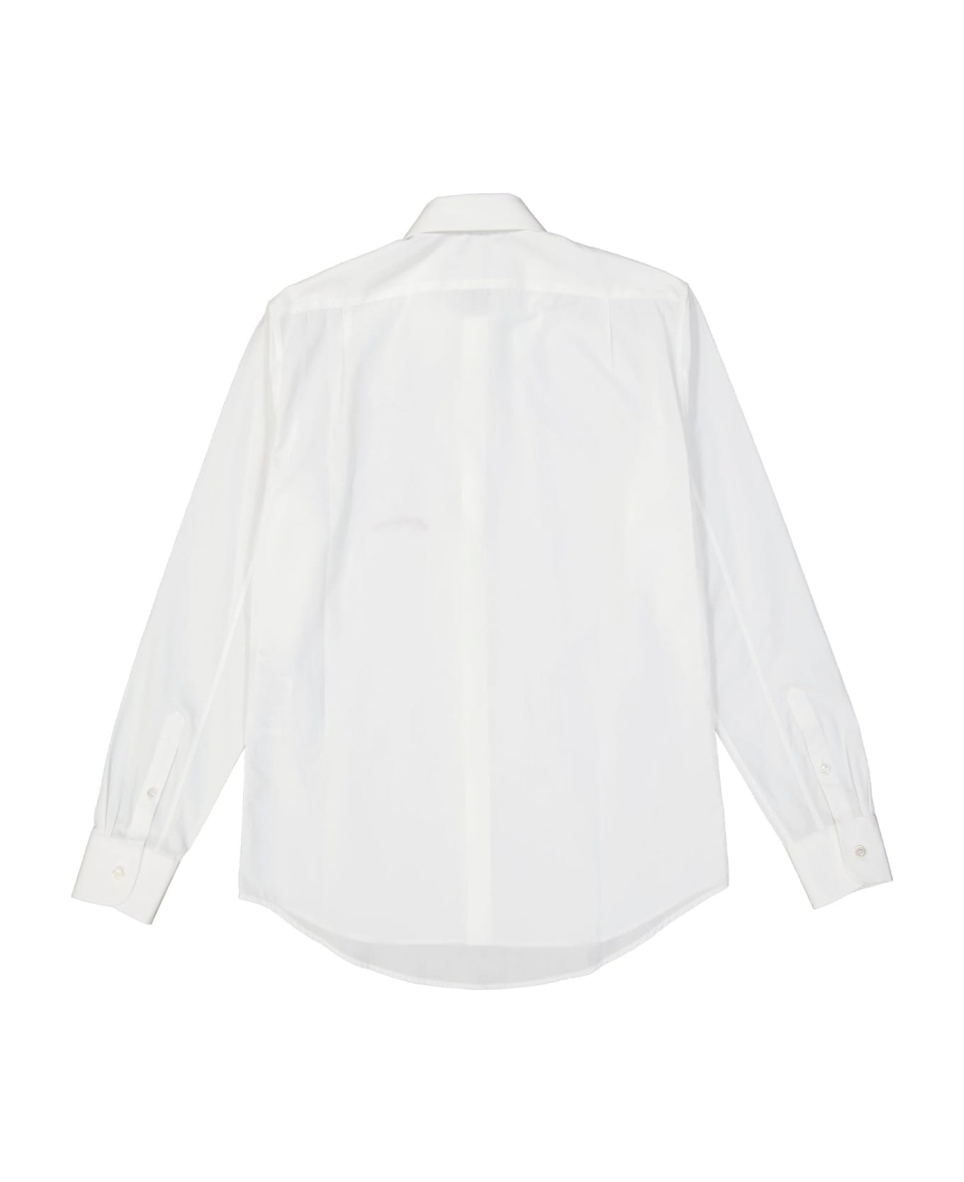 Alexander McQueen Flower Embroidered Cotton Shirt - White