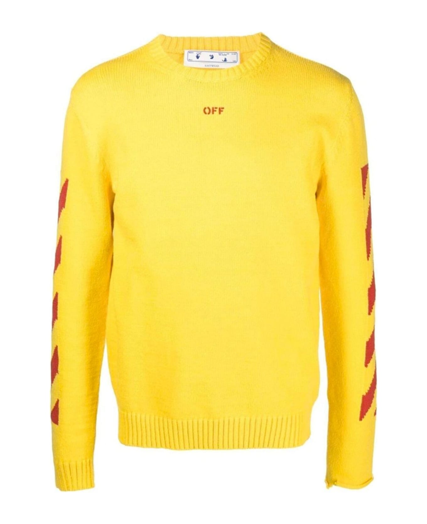 Off-White Cotton Sweater - Yellow
