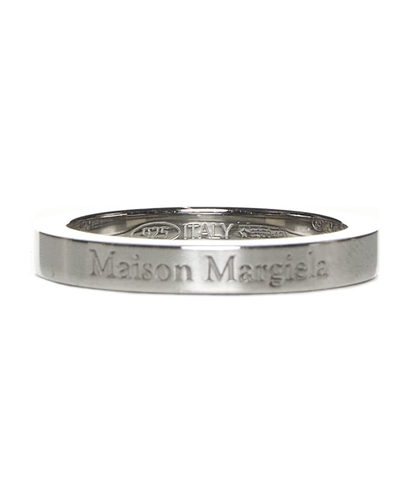 Maison Margiela Logo Silver Ring - Palladium