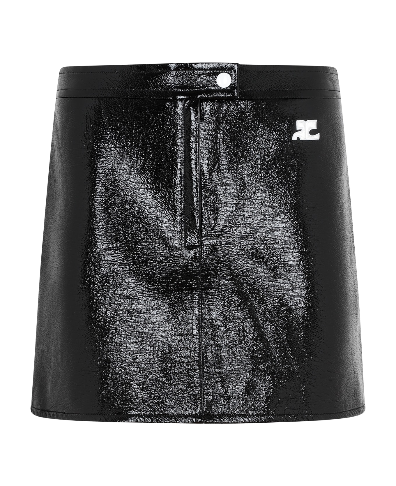 Courrèges Vinyl Mini Skirt - Black