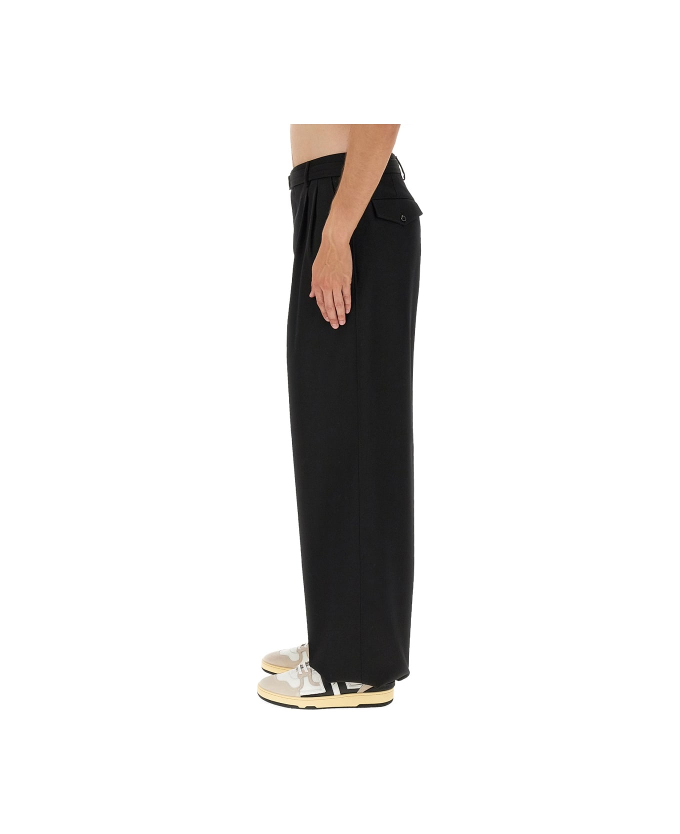 Lanvin Wide Leg Pants - BLACK