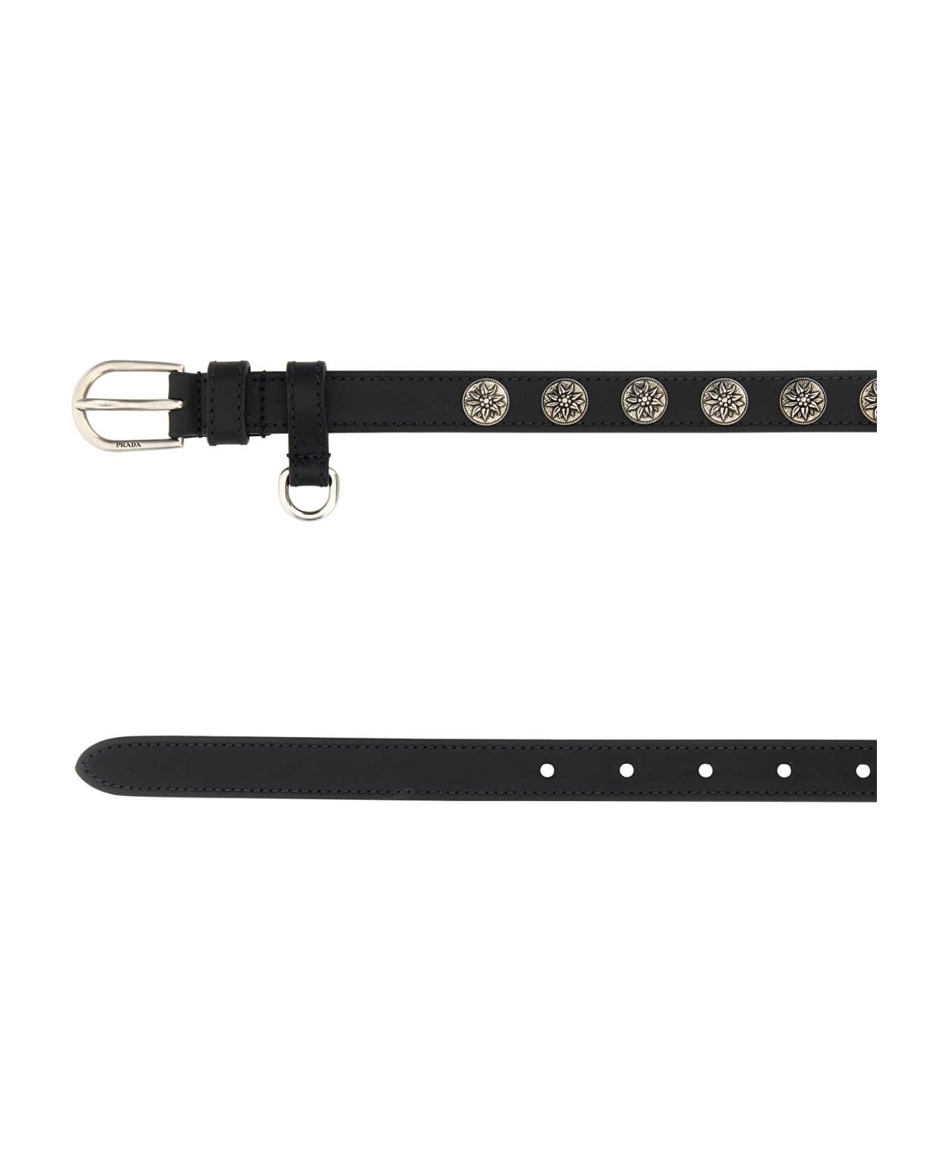 Prada Black Leather Belt - NERO