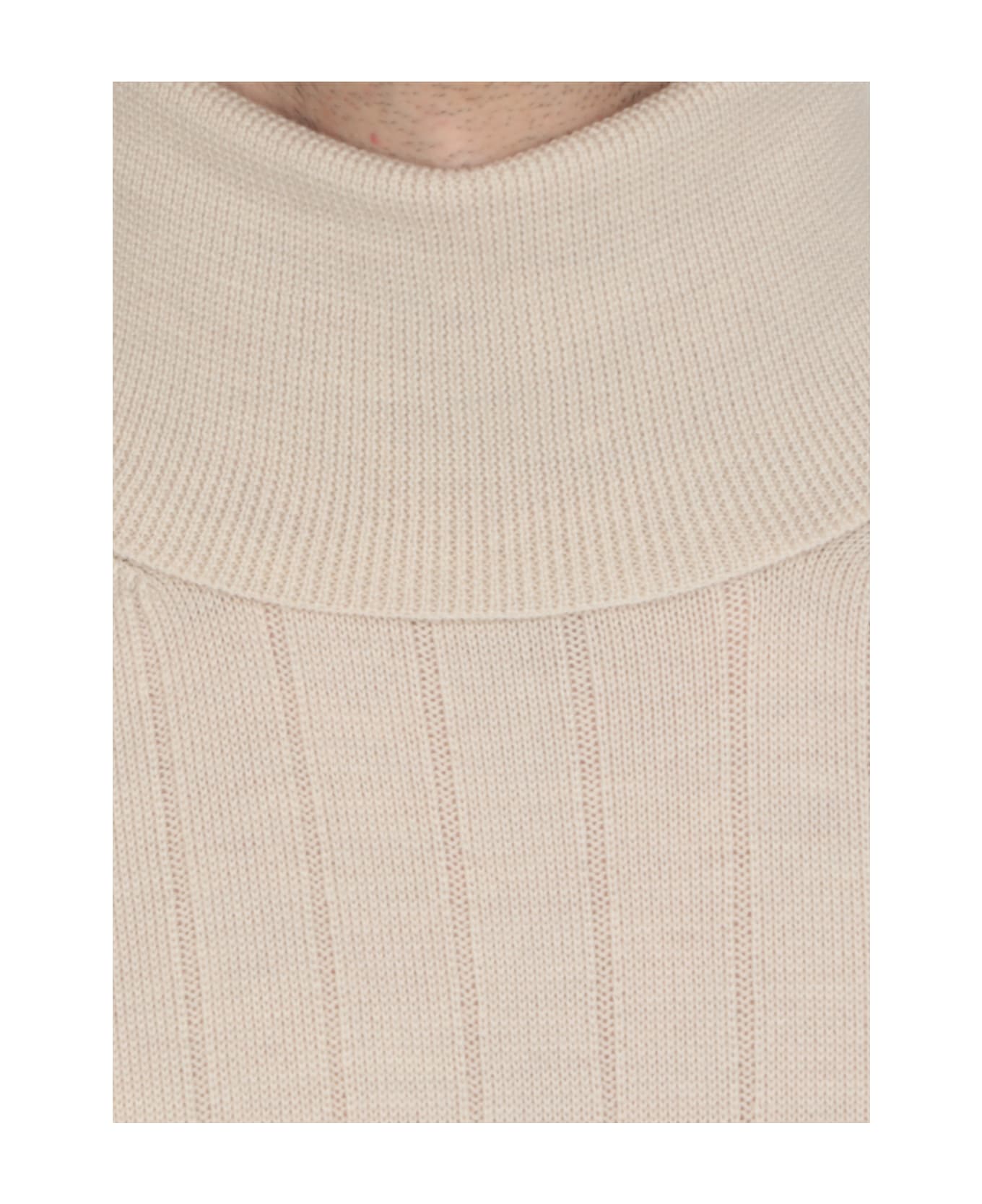 Peserico Virgin Sleeve Sweater - C Bianco+tortora+grigio