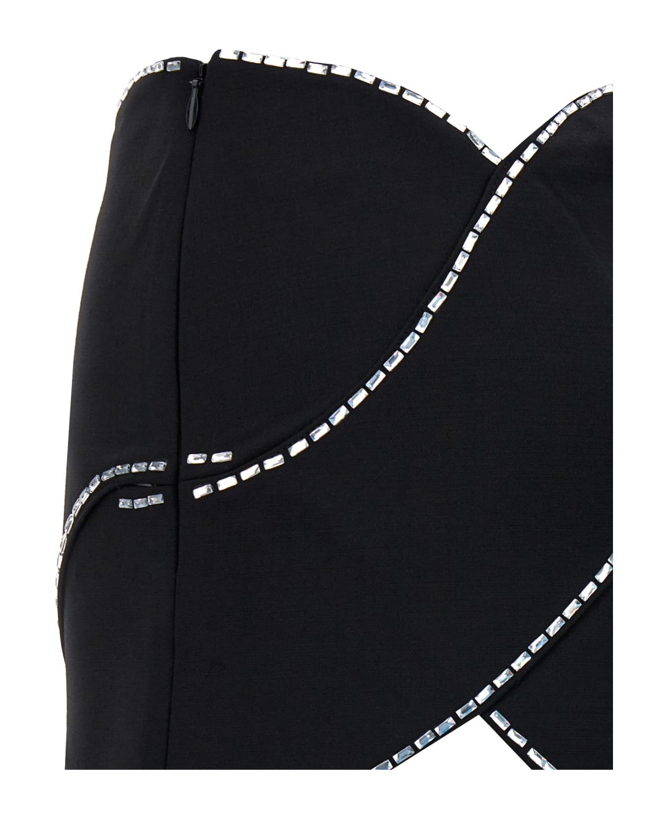 AREA 'crystal Rope Mini' Skirt - Black  