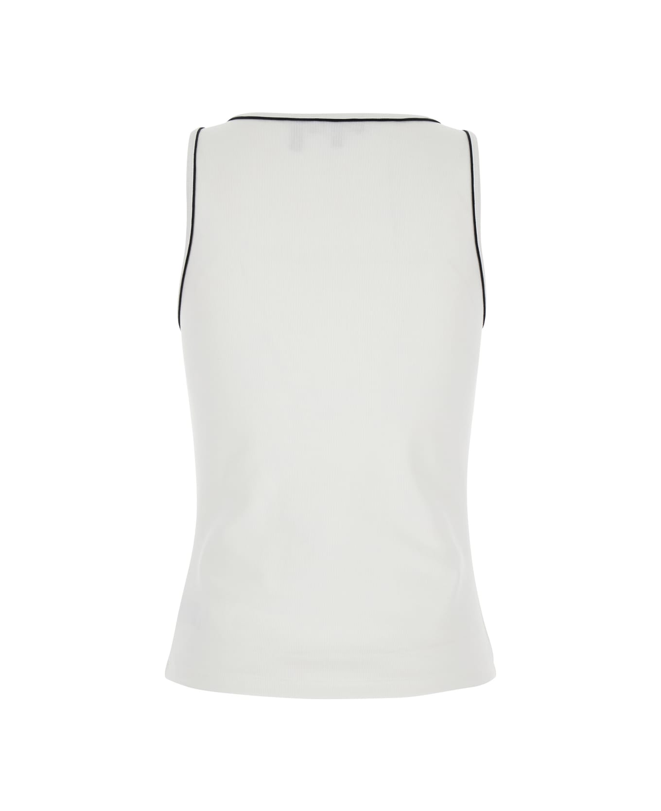 Theory White Sleeveless Top With Scoop Neck In Cotton Stretch Woman - White